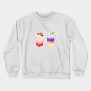 Vacation Gradient Fruit Drink Illustration 漸層飲料插畫 (Colored Pencil 色鉛筆) Crewneck Sweatshirt